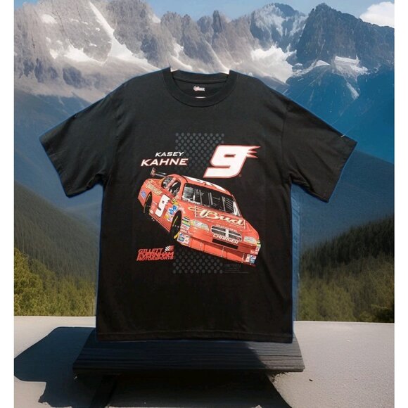 Kasey Kahne # 9 Nascar Dodge Black Mens Large  T-Shirt Motorsports Racing - Picture 1 of 4